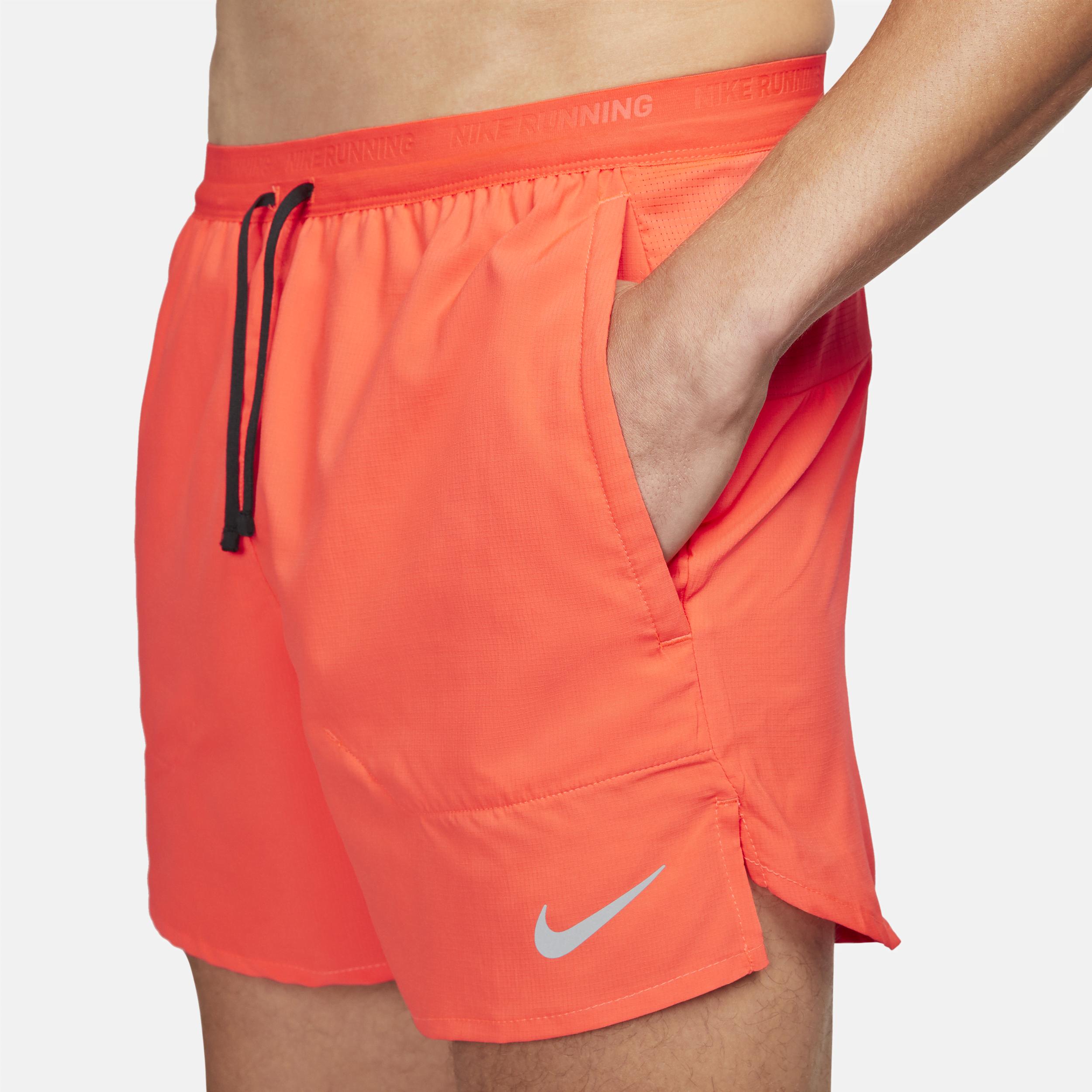 Nike Mens Nike Dri-FIT Stride 5 BF Shorts - Mens Bright Crimson/Black/Reflective Silver Product Image