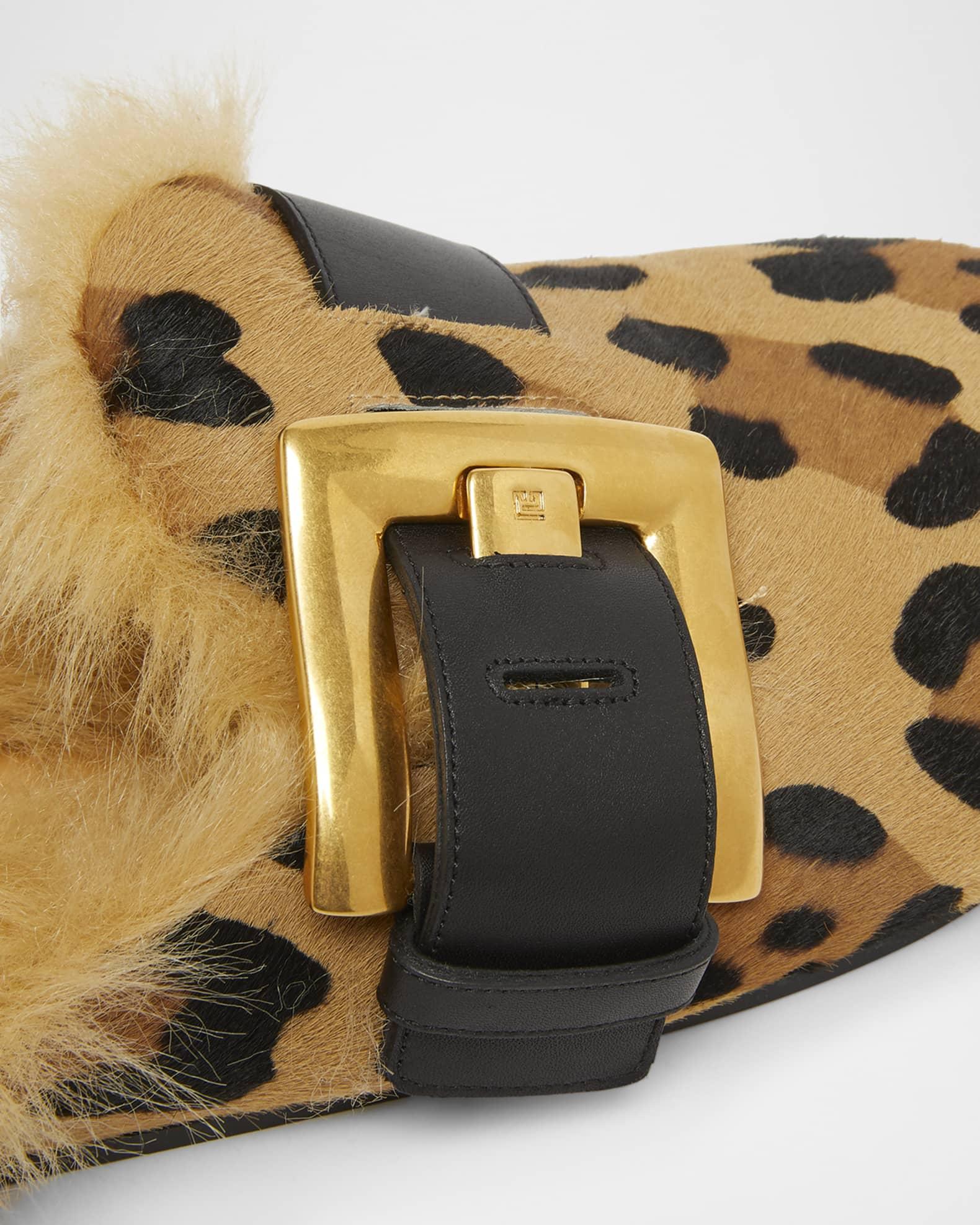 Anthem Leopard-Print Pony Faux Fur Mules Product Image
