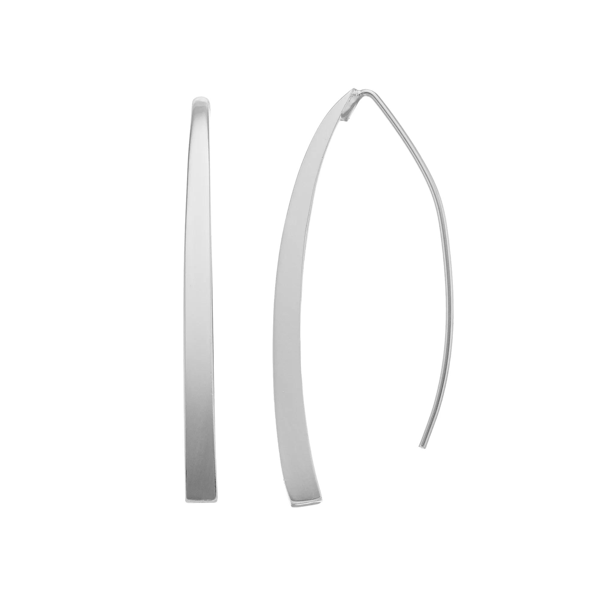 Simply Vera Vera Wang Stone Cluster Nickel Free Climber Earrings, Womens, Silver Tone Product Image