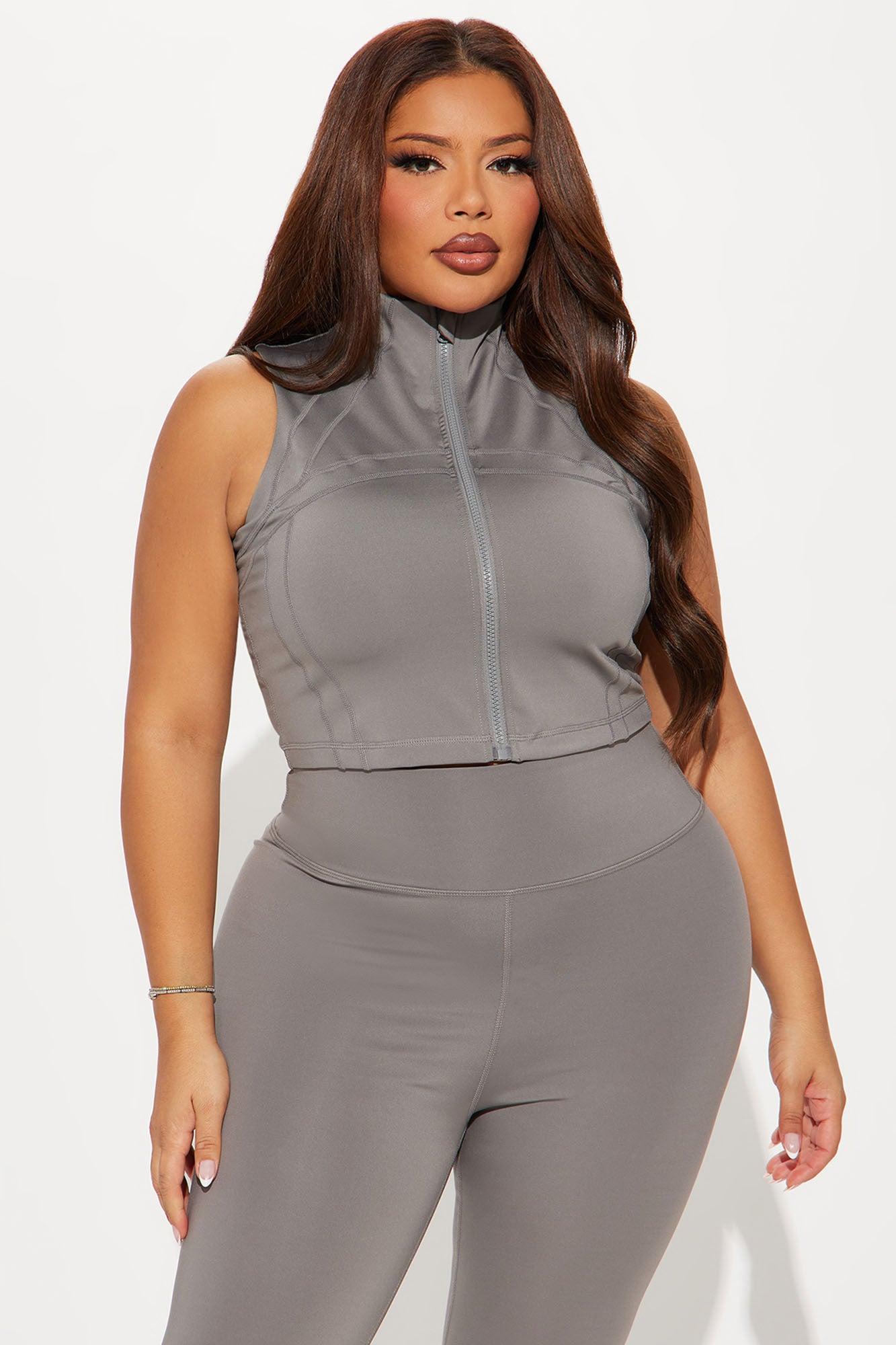 Take A Spin Elevate Active Top - Charcoal Product Image