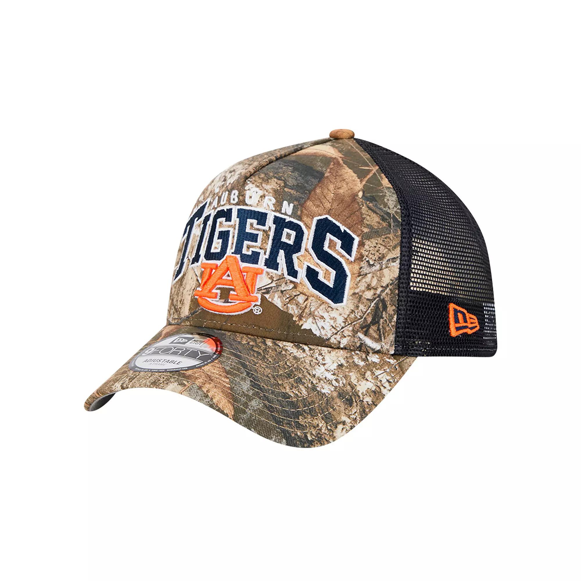 Men's New Era Camo/Navy Auburn Tigers 9FORTY A-Frame Adjustable Hat, Green Product Image