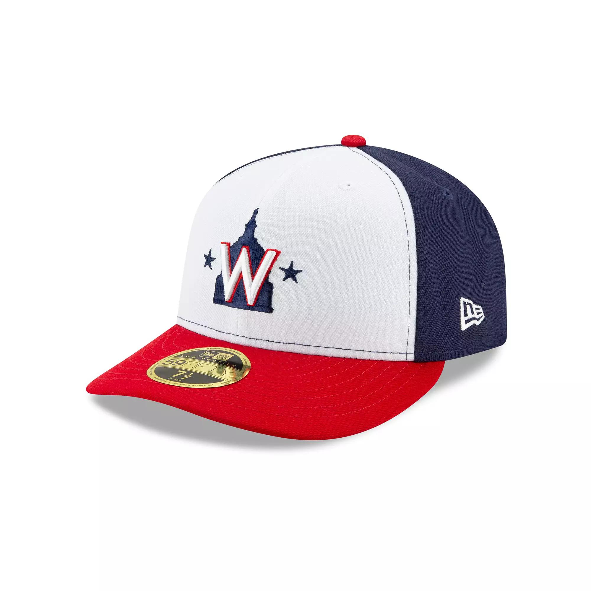 Men's New Era White/Navy Washington Nationals Alternate 2020 Authentic Collection On-Field Low Profile Fitted Hat,  Product Image