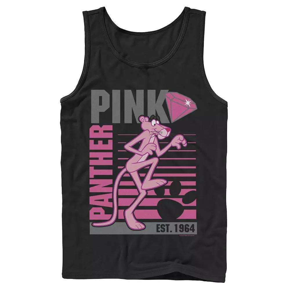 Men's Pink Panther Lined Portrait Tank Top,  Product Image