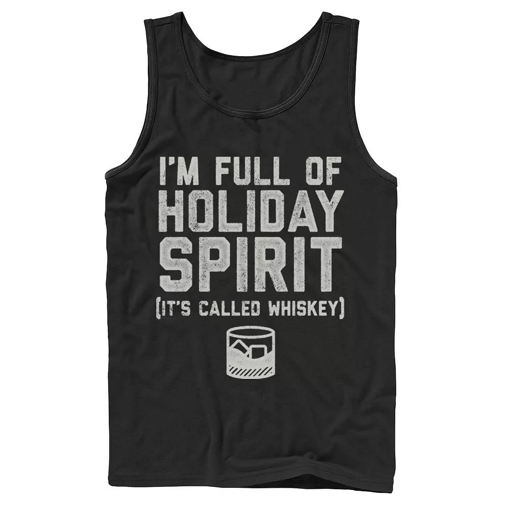 Men's I'm Full Of Holday Spirit. It's Called Whiskey Tank Top,  Product Image
