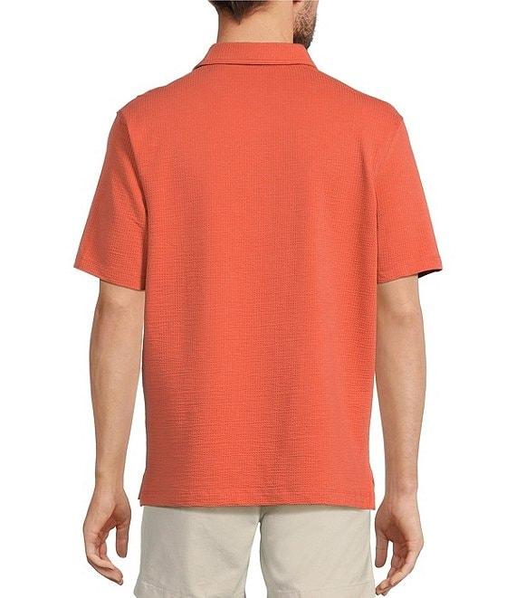 Roundtree & Yorke Short Sleeve Textured Solid Polo Product Image