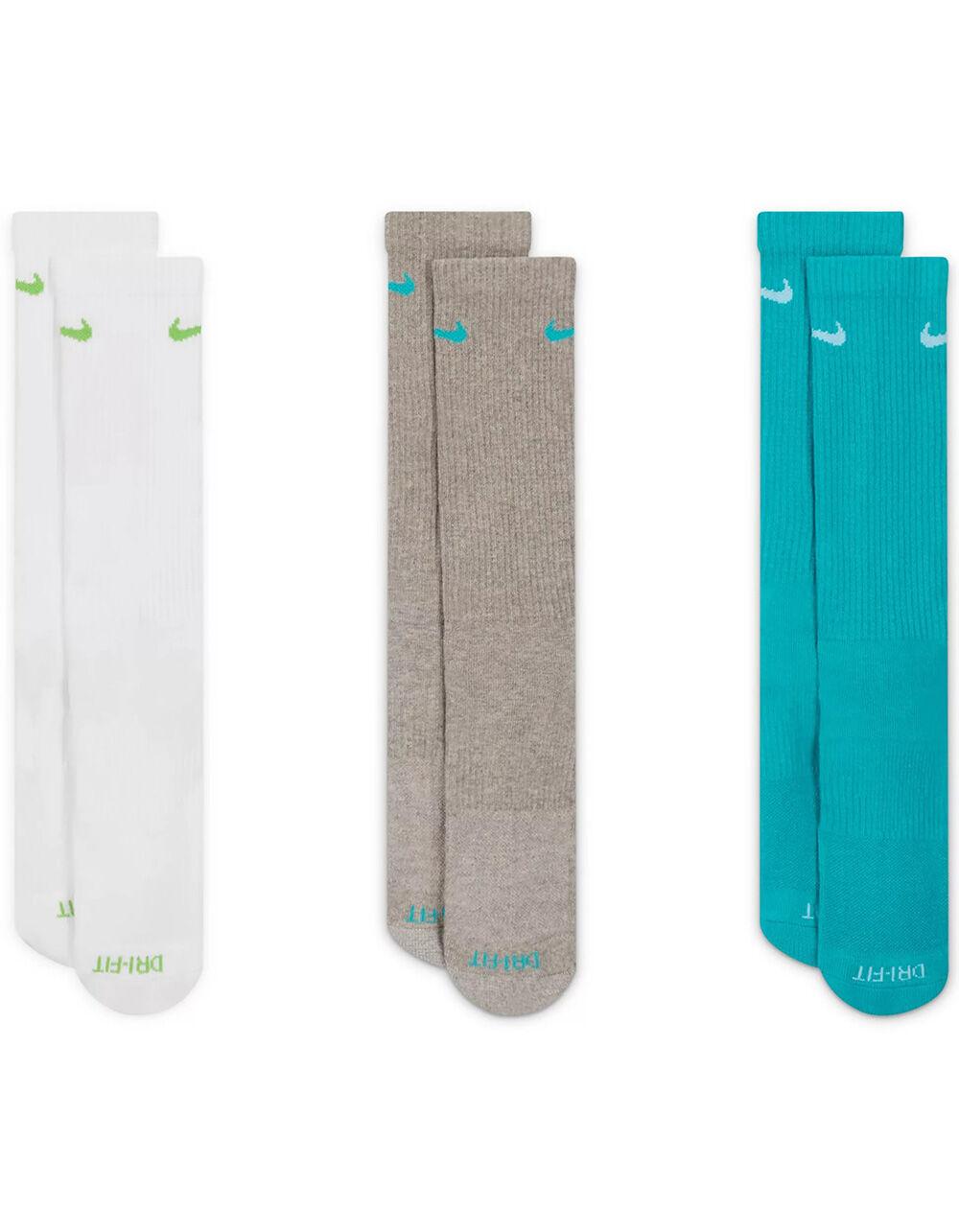 NIKE Everyday Plus Cushioned 3 Pack Crew Socks - GRAY COMBO Product Image