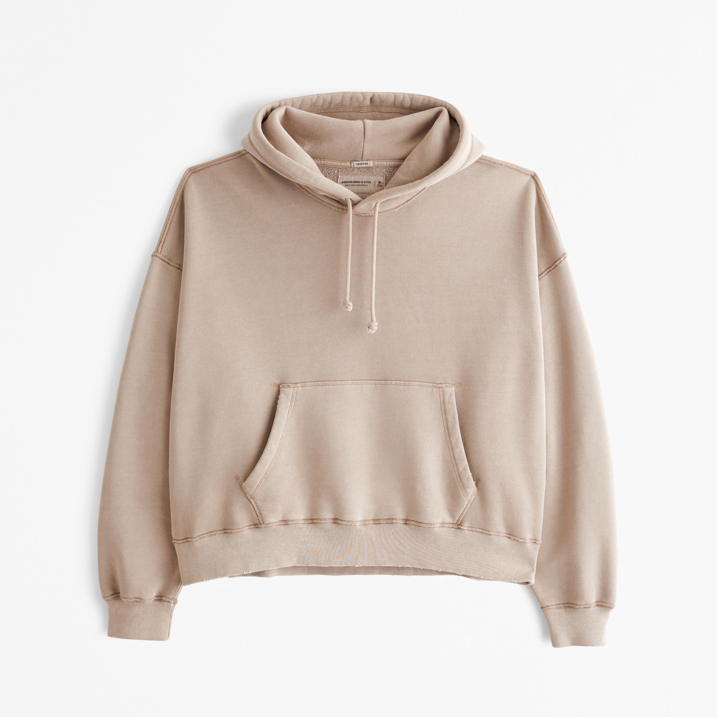 Essential Cropped Popover Hoodie Product Image