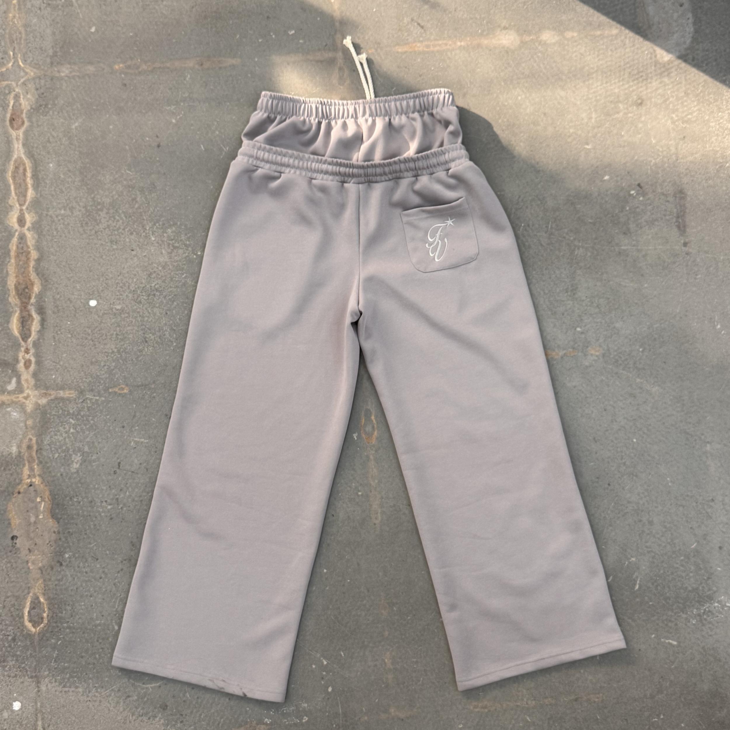 Sopula Embroidery Star Double Waistband Baggy Sweatpants Product Image