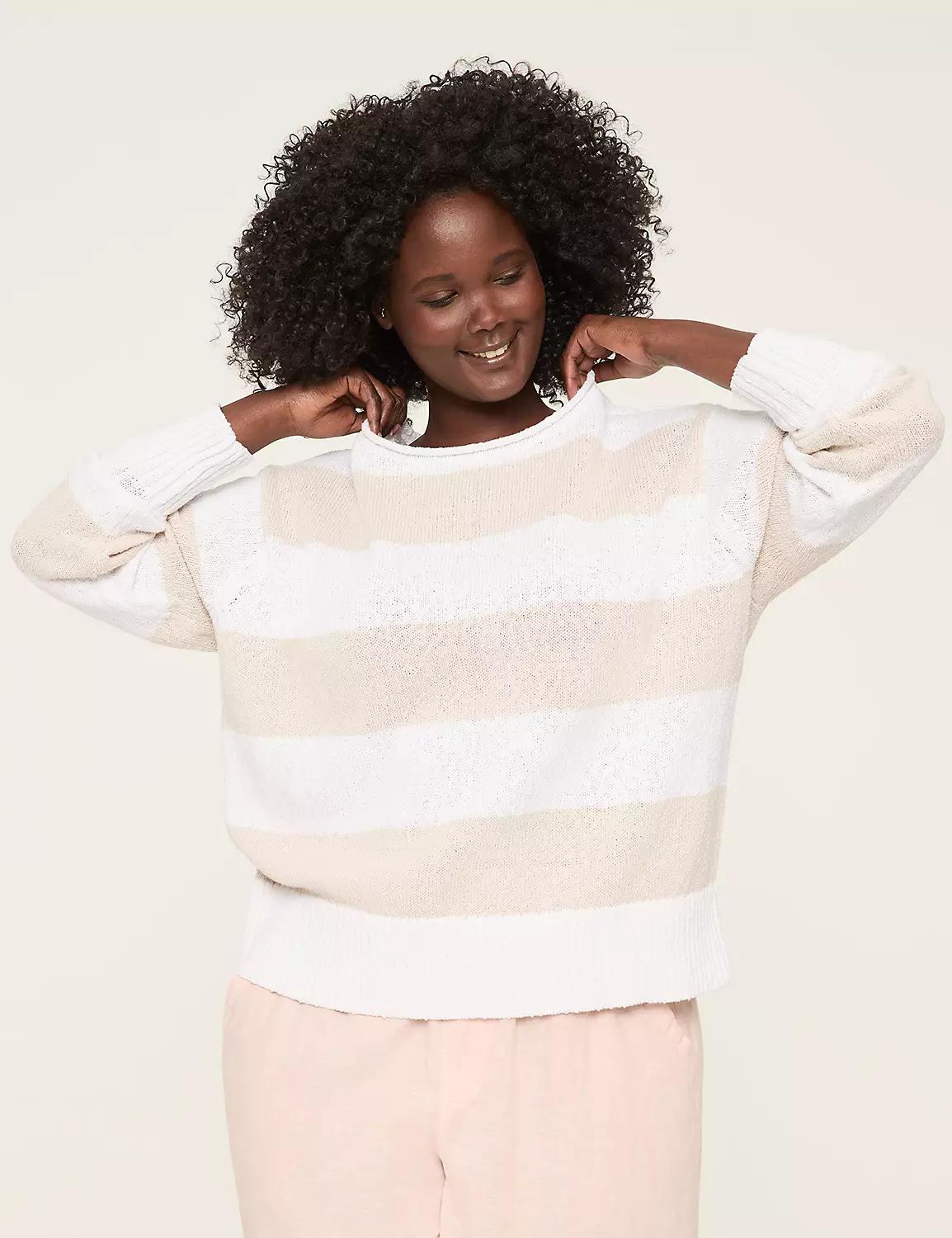 Round-Neck Pullover Sweater Product Image