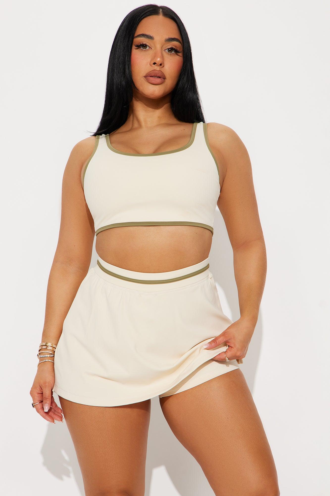 Cami Active Skirt Set - Cream Product Image