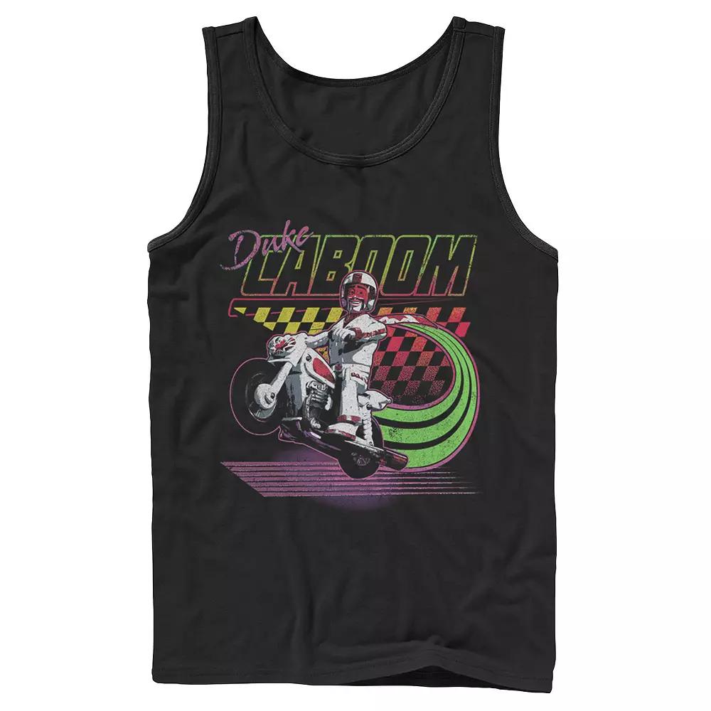 Disney / Pixar's Toy Story 4 Duke Caboom Men's Neon Colors Poster Tank Top,  Product Image
