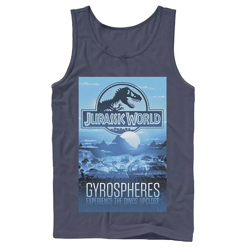 Men's Jurassic World Gyrospheres Tour Park Poster Graphic Tank Top,  Product Image