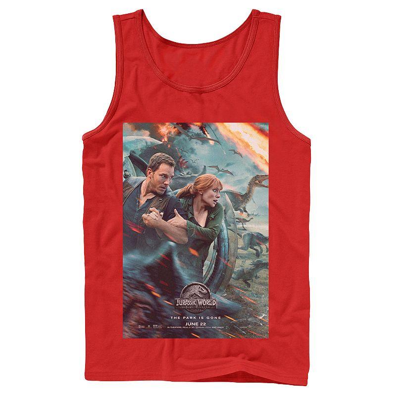Men's Jurassic World Two Owen Claire Movie Poster Tank Top,  Product Image