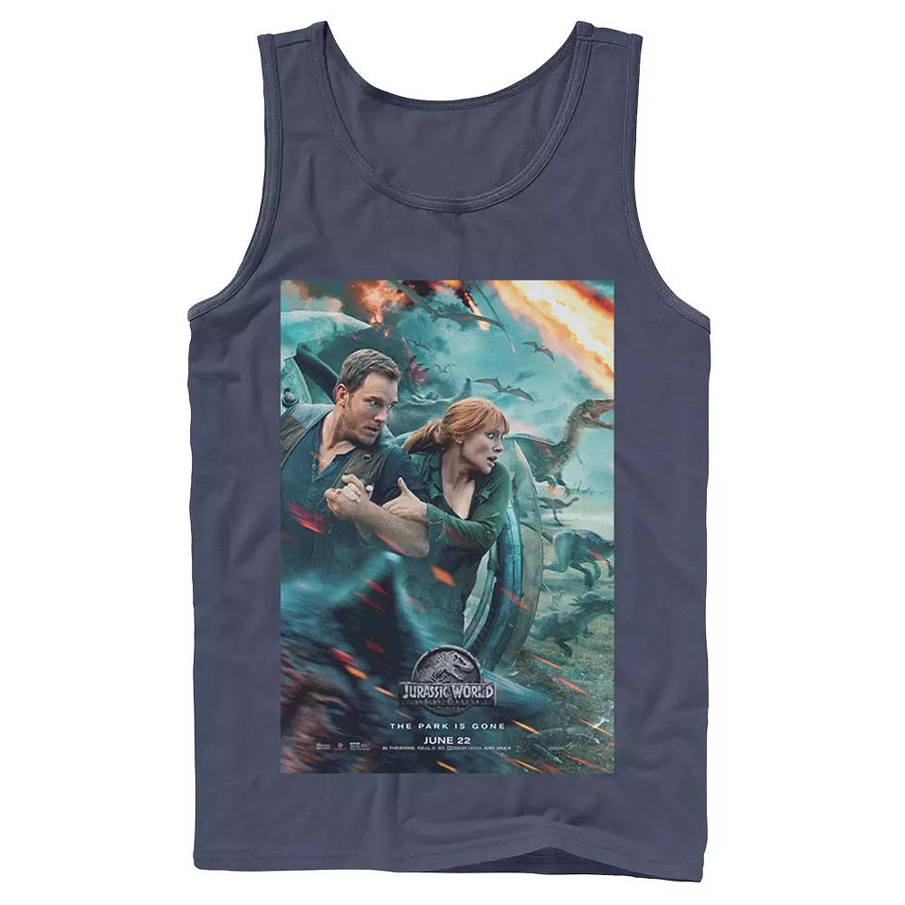 Men's Jurassic World Two Owen Claire Movie Poster Tank Top,  Product Image
