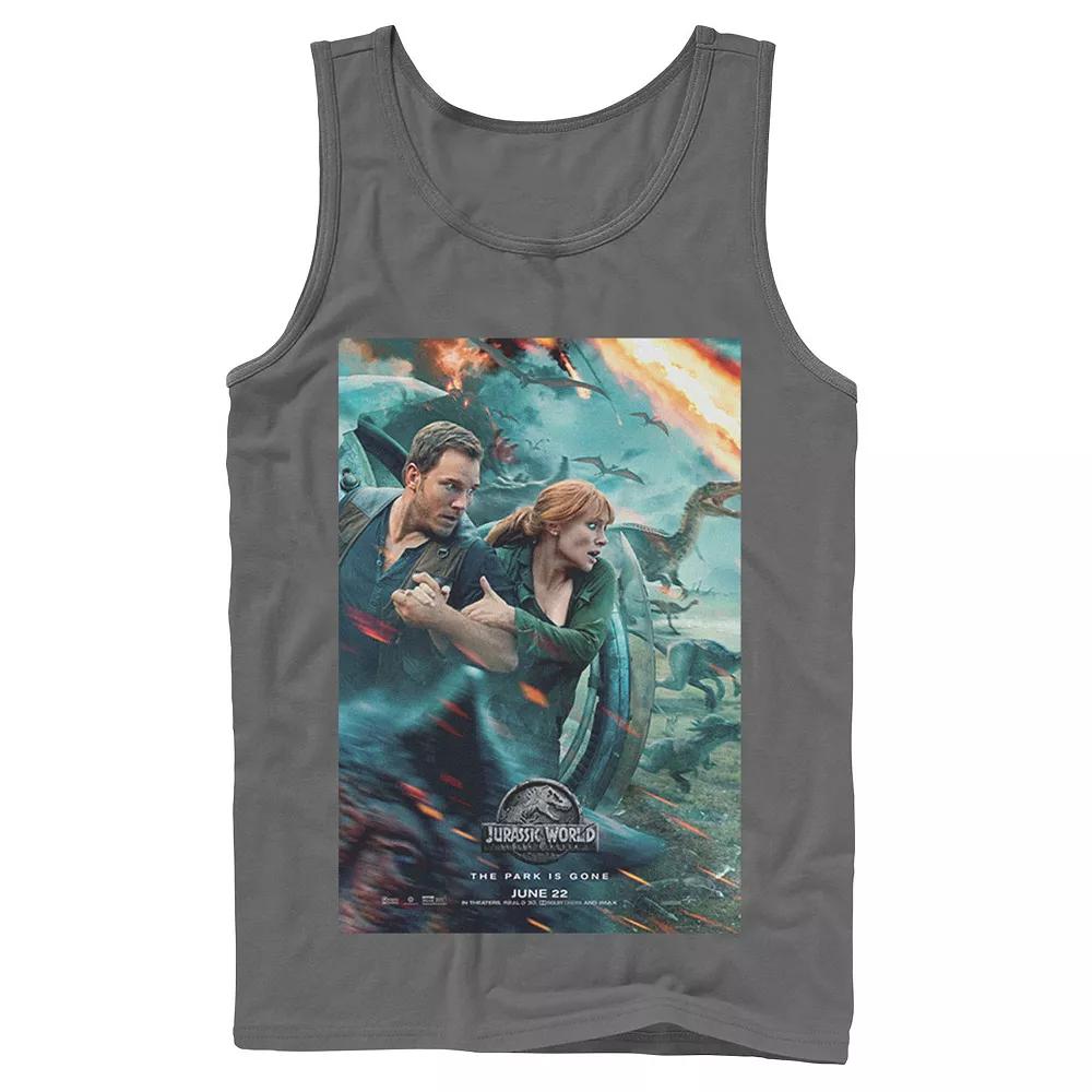 Men's Jurassic World Two Owen Claire Movie Poster Tank Top,  Product Image