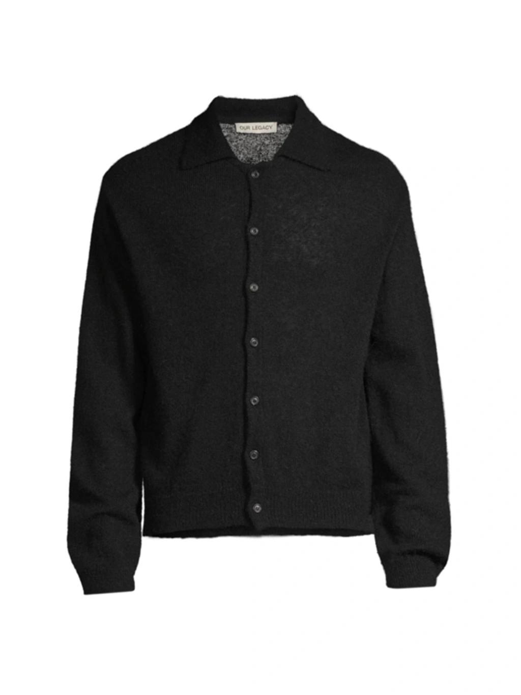 Mens Evening Alpaca-Blend Polo Cardigan Product Image