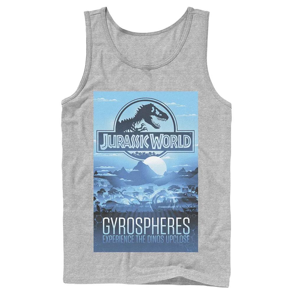 Men's Jurassic World Gyrospheres Tour Park Poster Graphic Tank Top,  Product Image