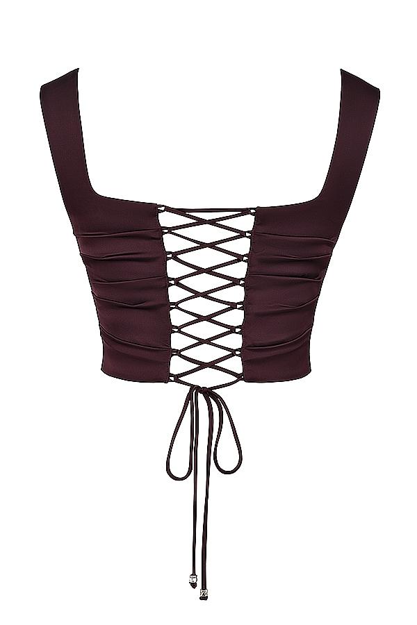 Una  rich brown corset - sale Product Image
