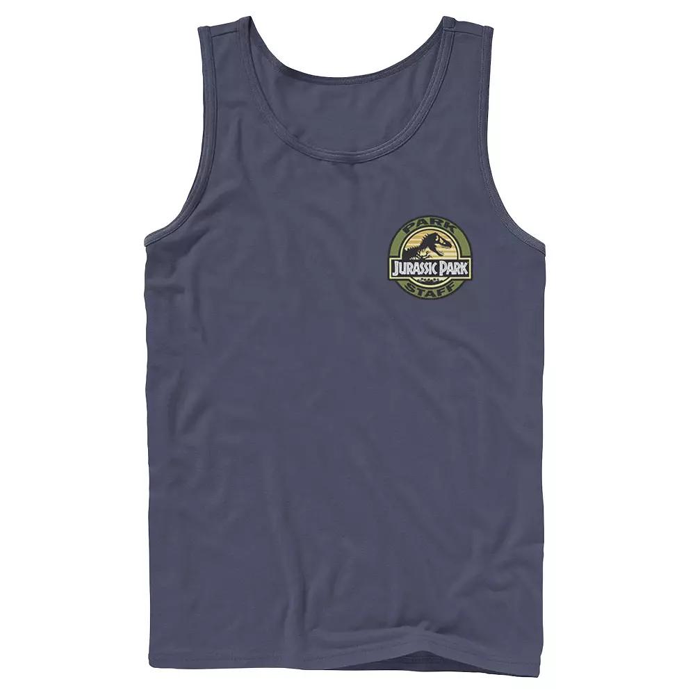 Men's Jurassic Park Neon Gradient Scene Tank Top,  Product Image