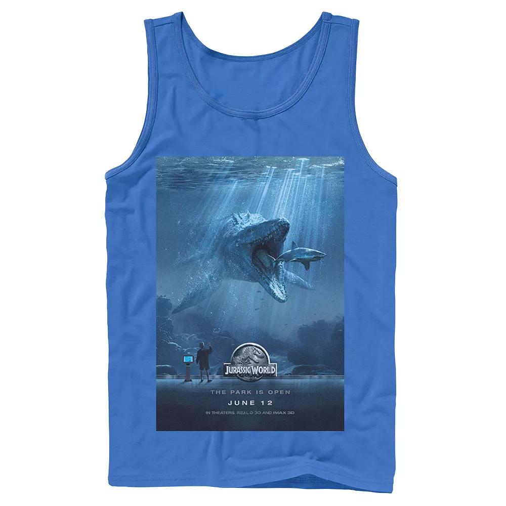 Men's Jurassic World Mosasaurus Movie Poster Tank Top,  Product Image