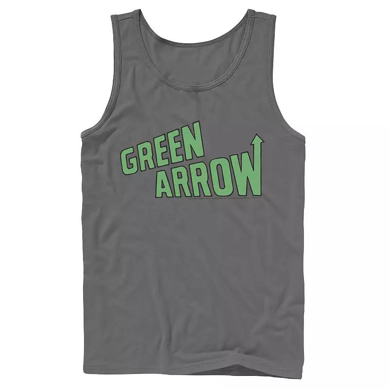 Men's DC Comics The Green Arrow Text Poster Tank Top,  Product Image