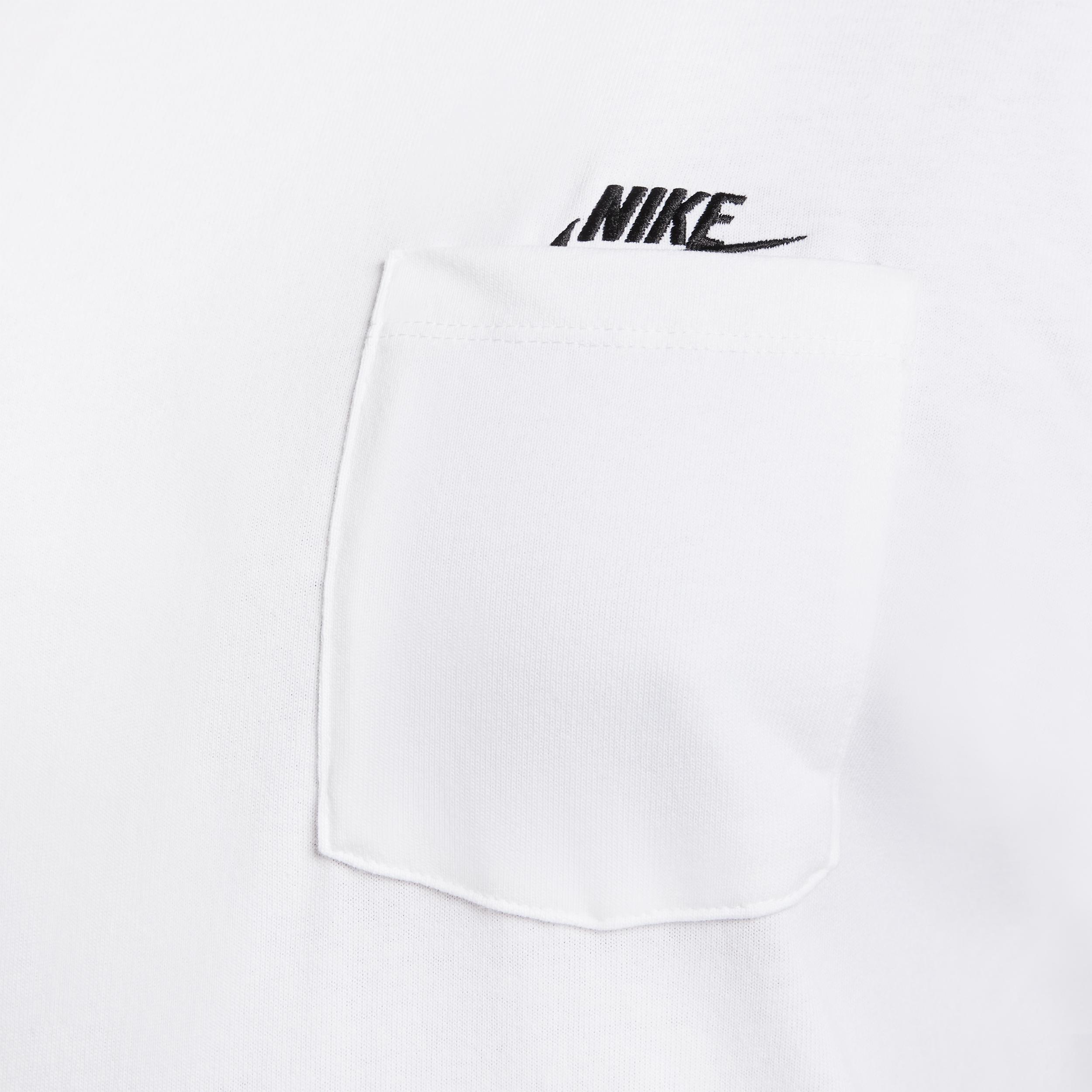 Mens Nike Sportswear Premium Essentials Long-Sleeve Pocket T-Shirt | DR7929-101 Product Image