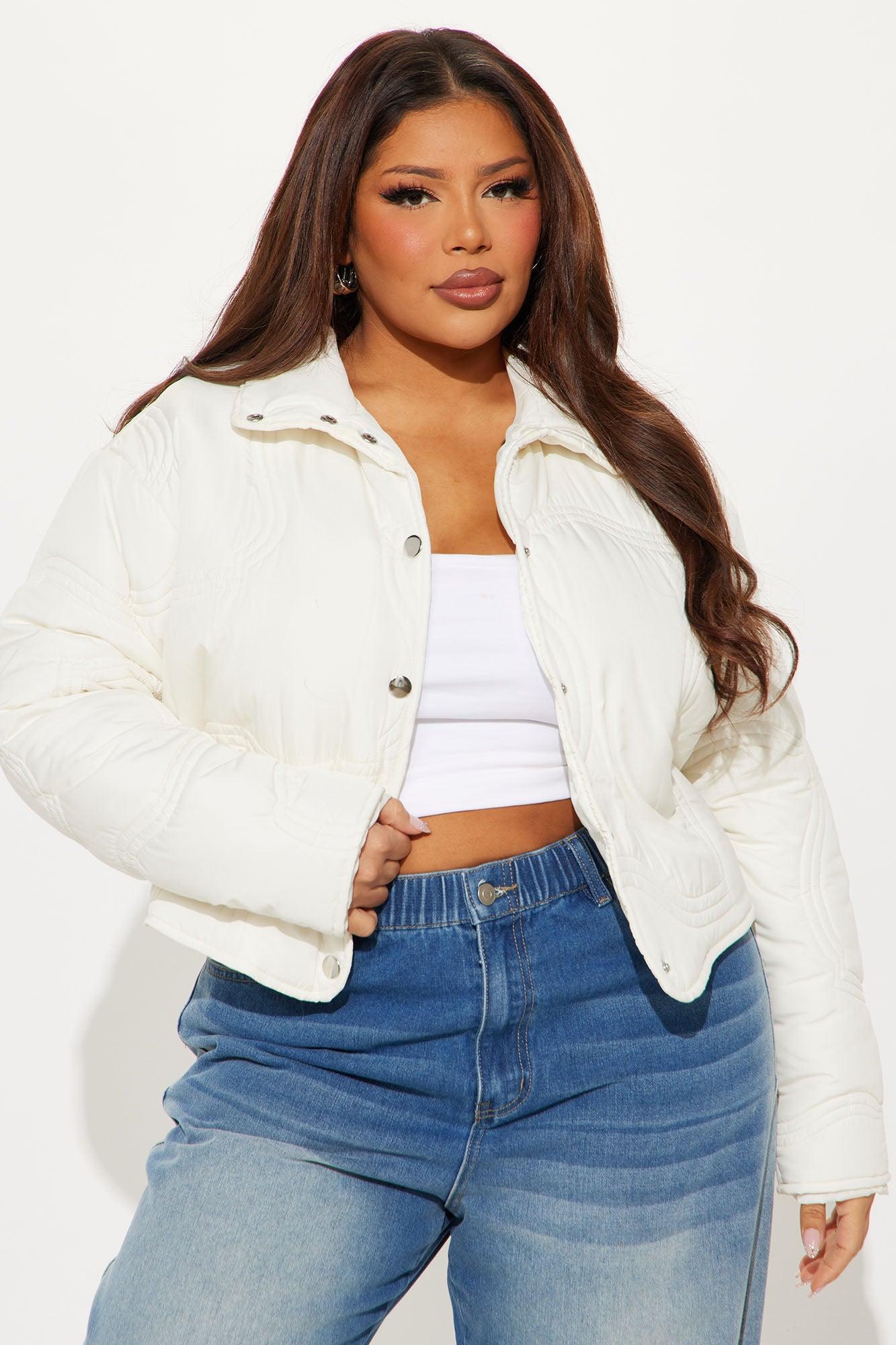 Sky High Light Weight Puffer Jacket - Cream Female Product Image