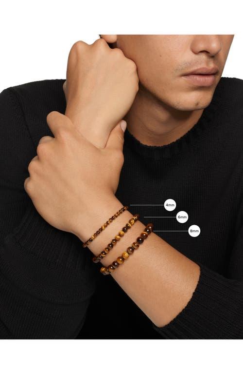 Mens Spiritual Beads Bracelet in Sterling Silver Product Image