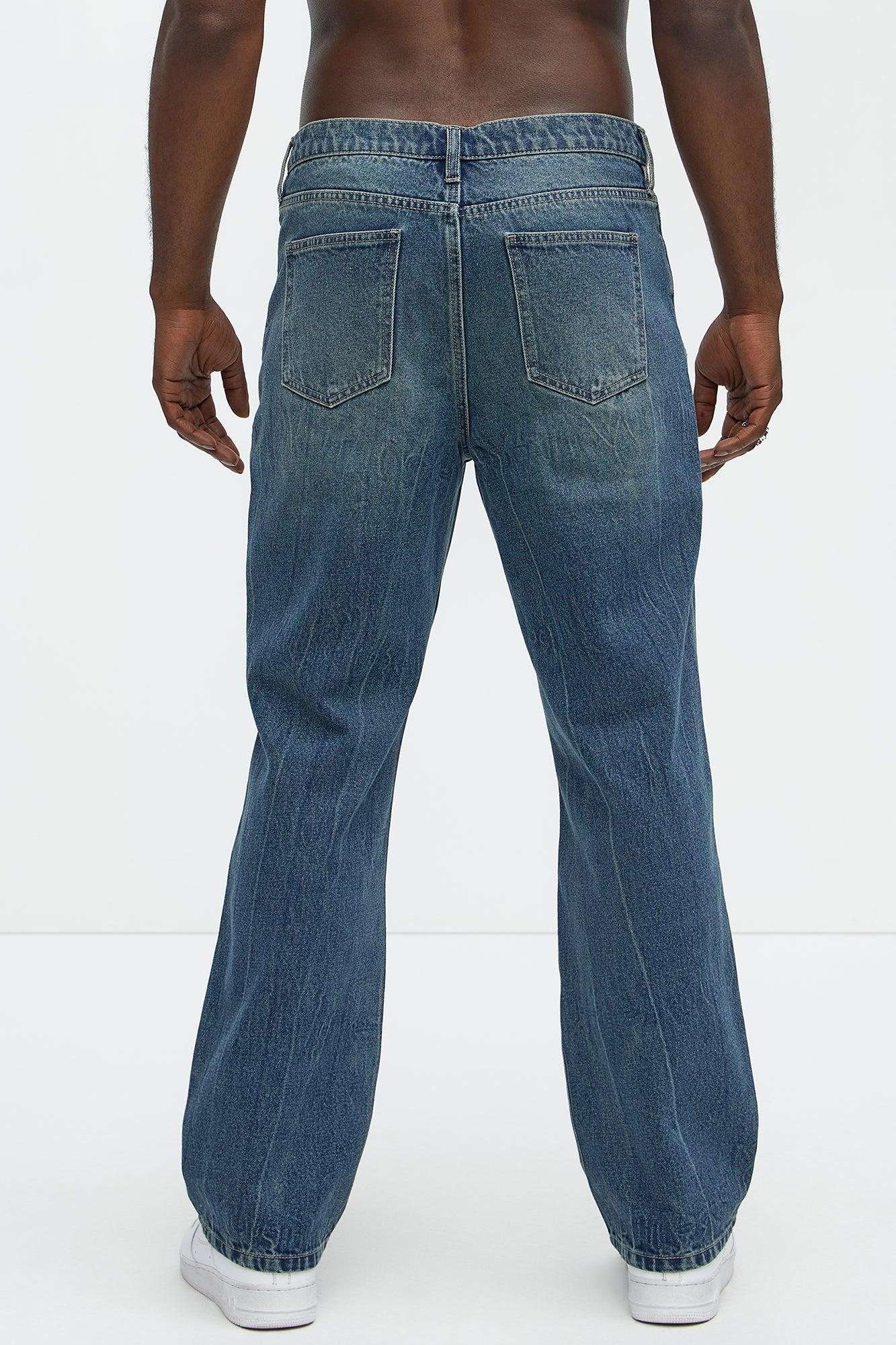 Brentonwood Distressed Straight Jeans - Vintage Blue Wash Product Image