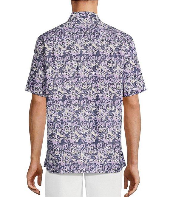 Roundtree & Yorke Short Sleeve Square Print Sport Shirt Product Image