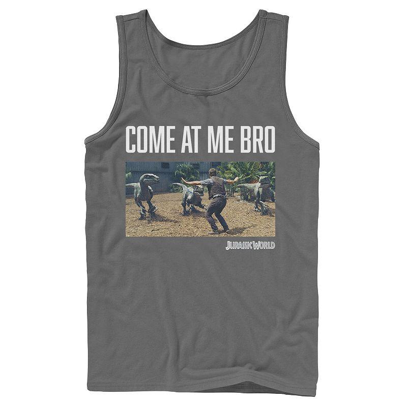 Men's Jurassic World Come At Me Bro Movie Still Graphic Tank Top,  Product Image