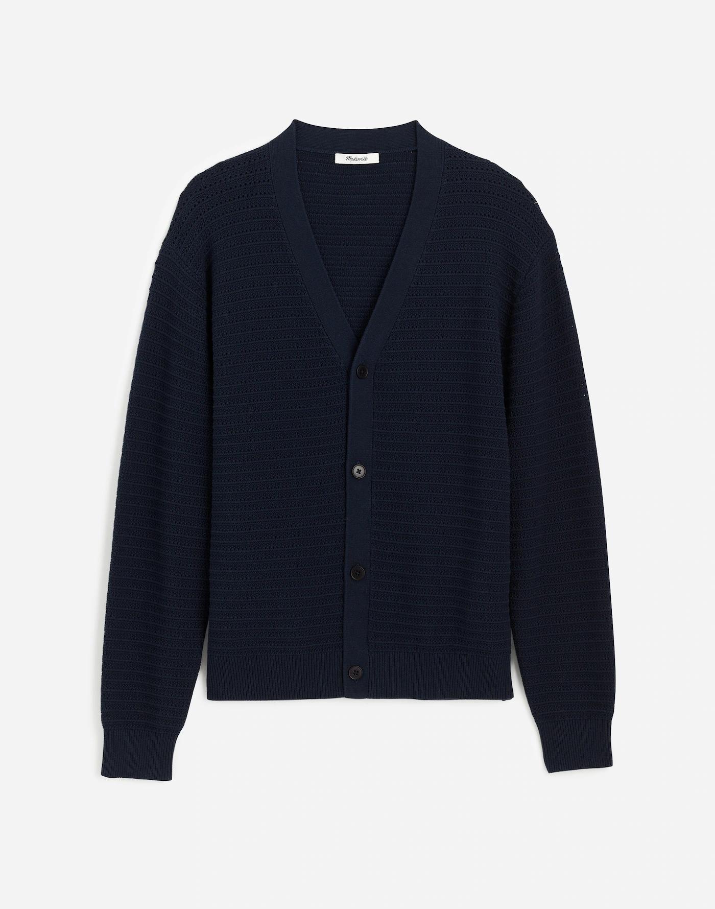 Open-Stitch Cotton Cardigan Product Image