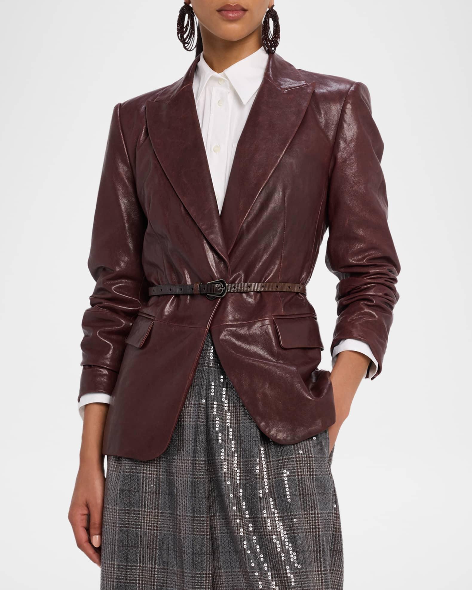 Leather Blazer Product Image
