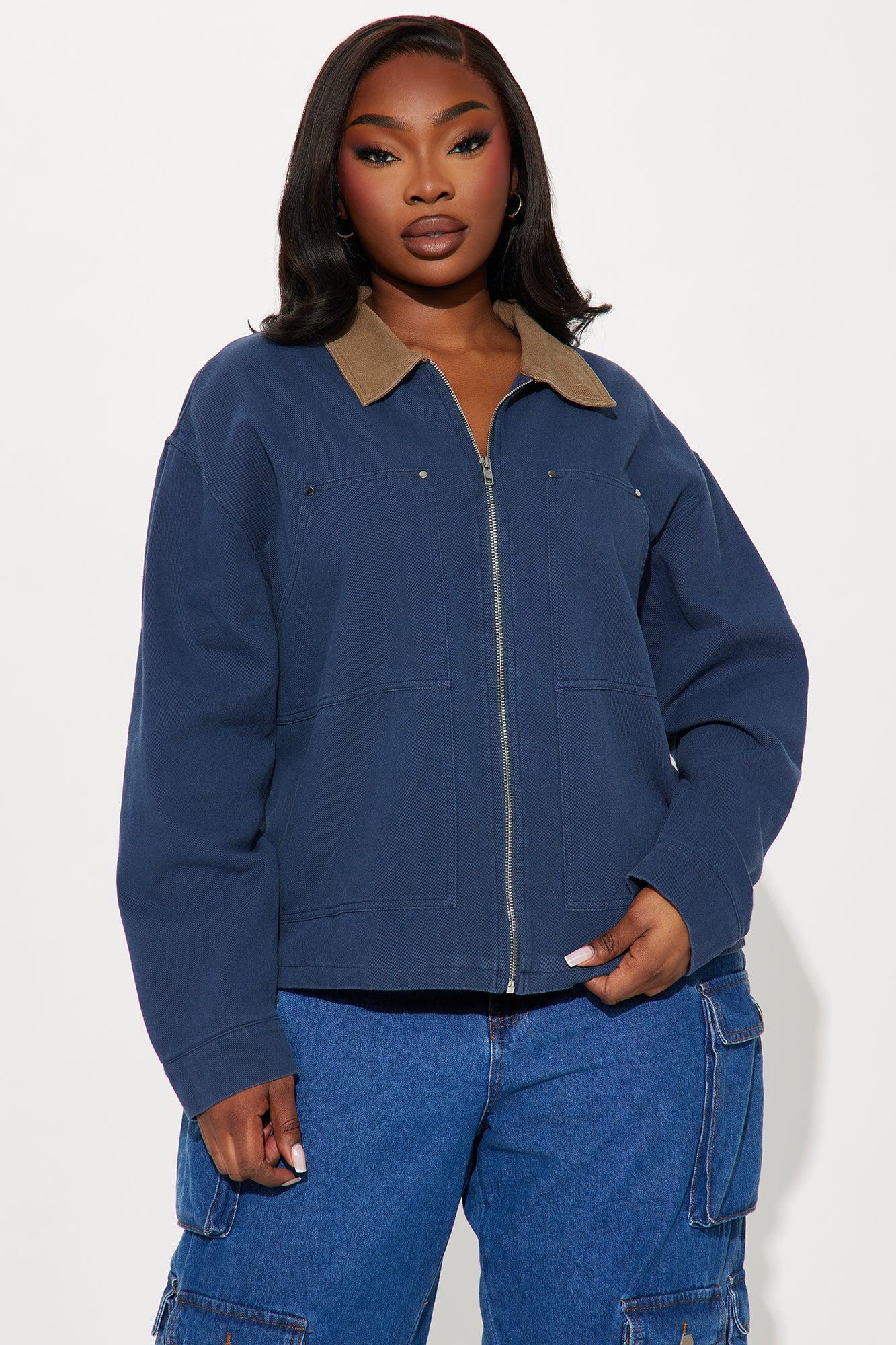 Leila Barn Jacket - Navy Female Product Image