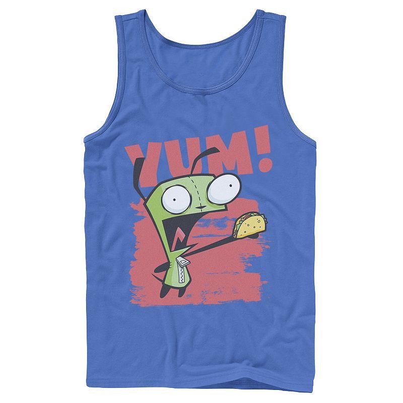Men's Nickelodeon Invader Zim Gir Screaming Yum! Taco Portrait Graphic Graphic Tank Top,  Product Image