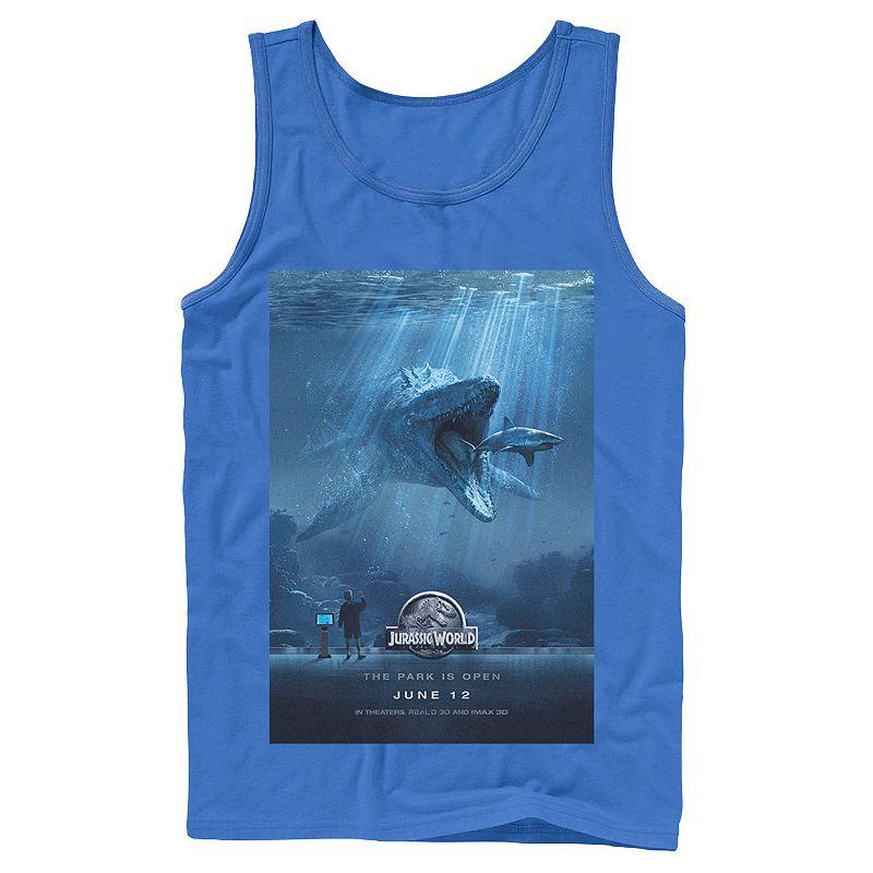 Men's Jurassic World Mosasaurus Movie Poster Tank Top,  Product Image