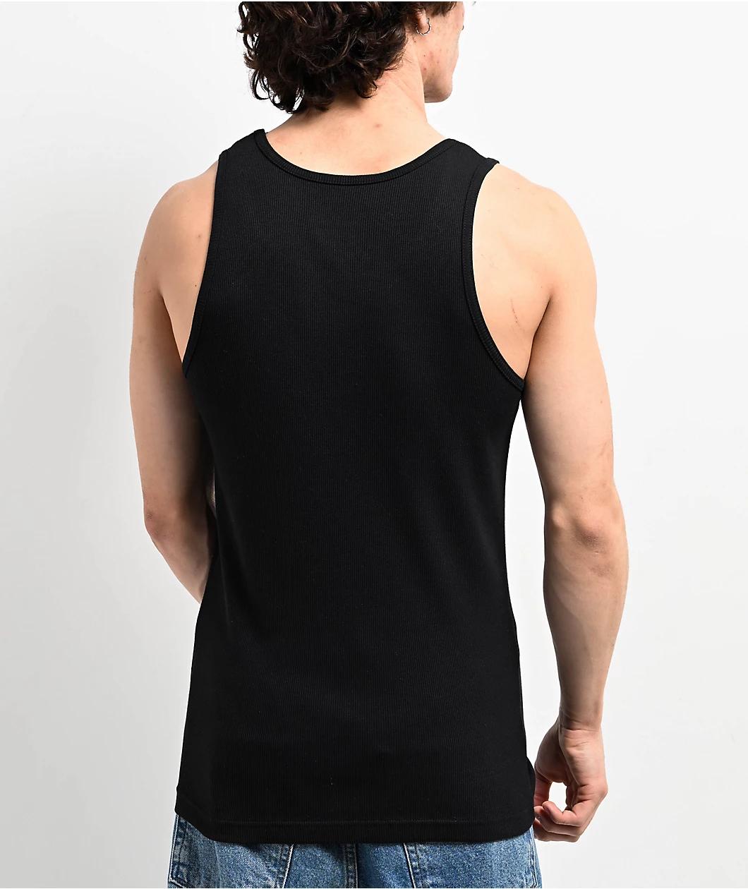 Empyre Black Ribbed Tank Top Product Image
