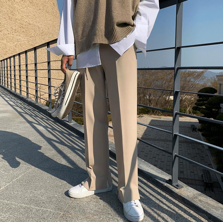 RT No. 1093 SPLIT WIDE STRAIGHT PANTS Product Image