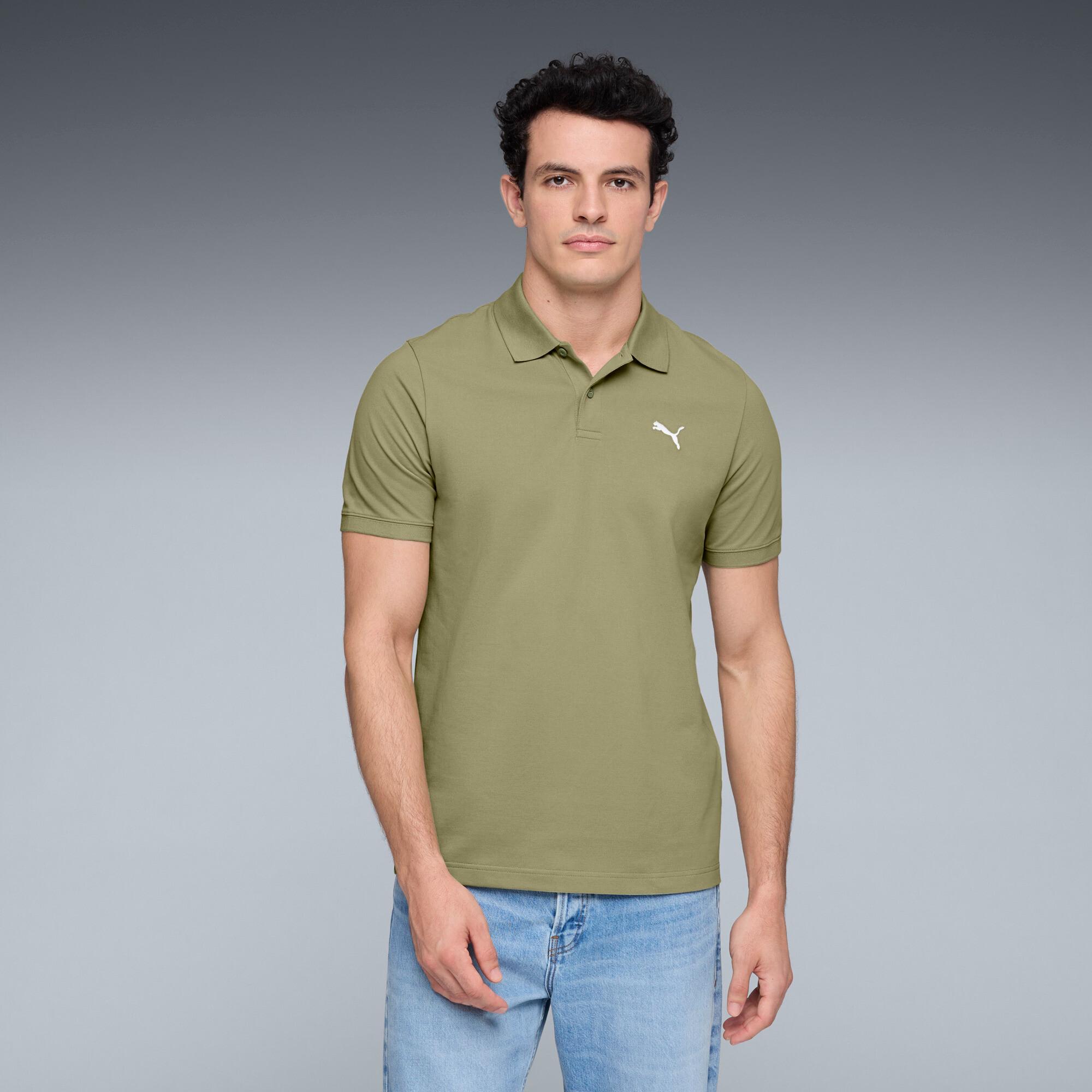 Essentials Small PUMA Logo Pique Polo US Men Product Image