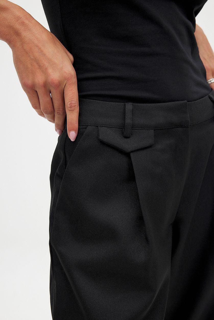 Tailored Mid Waist Suit Pants Product Image