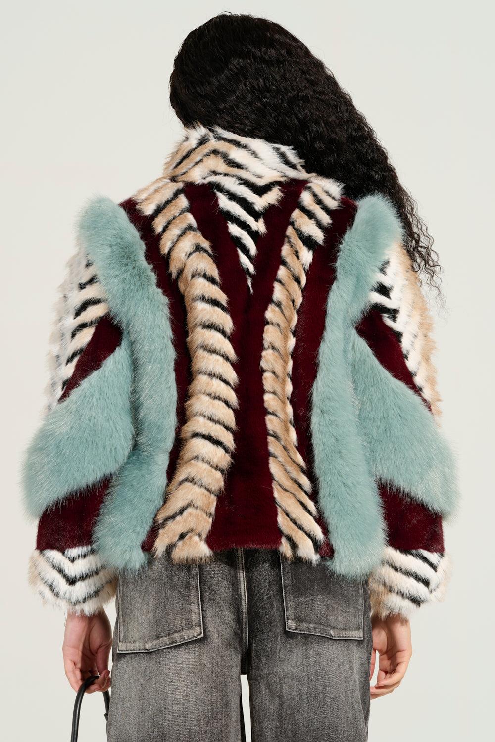 HAVE IT ALL PANELED FUR COAT Product Image