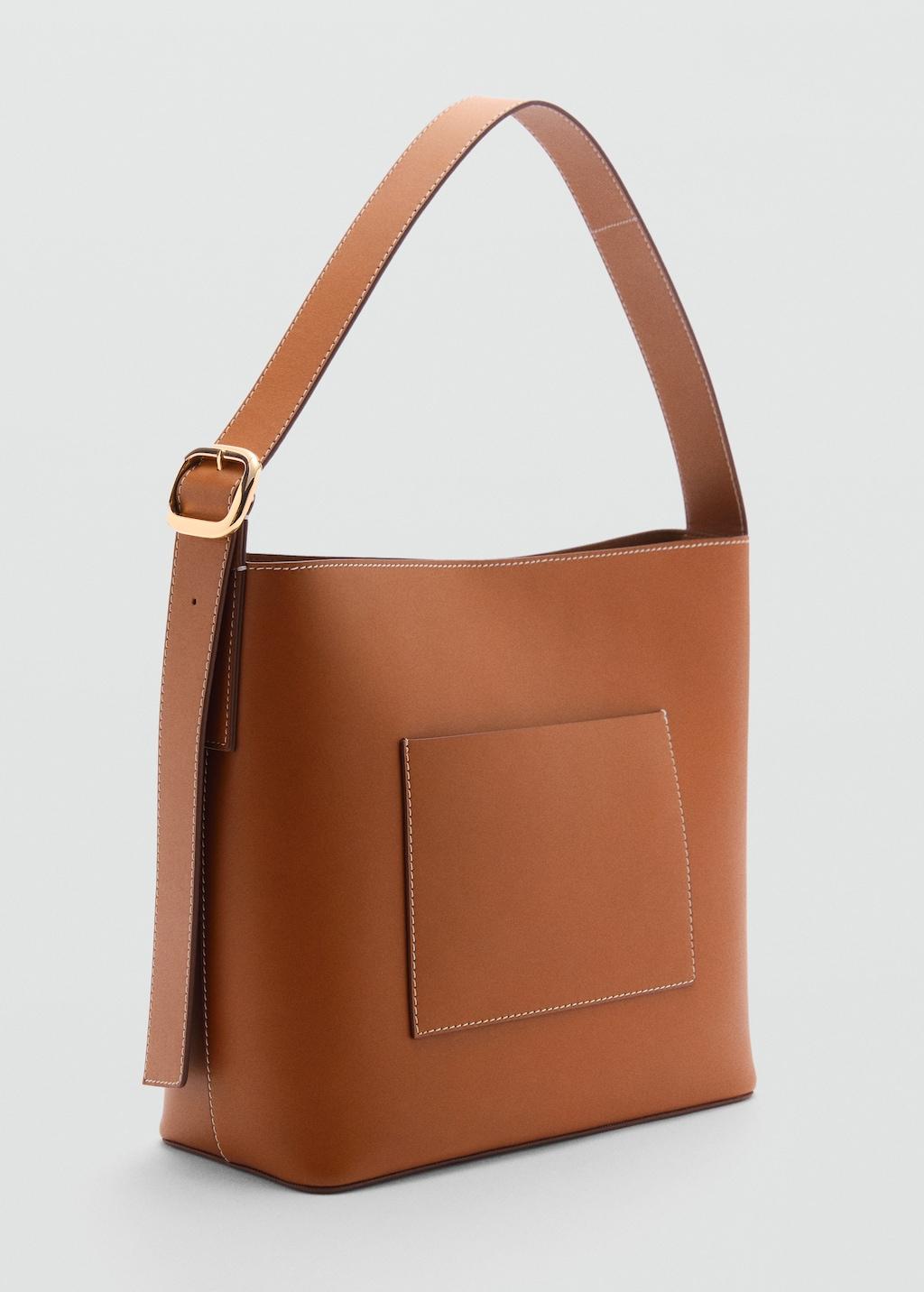 Leather shopper bag - Women | MANGO USA Product Image