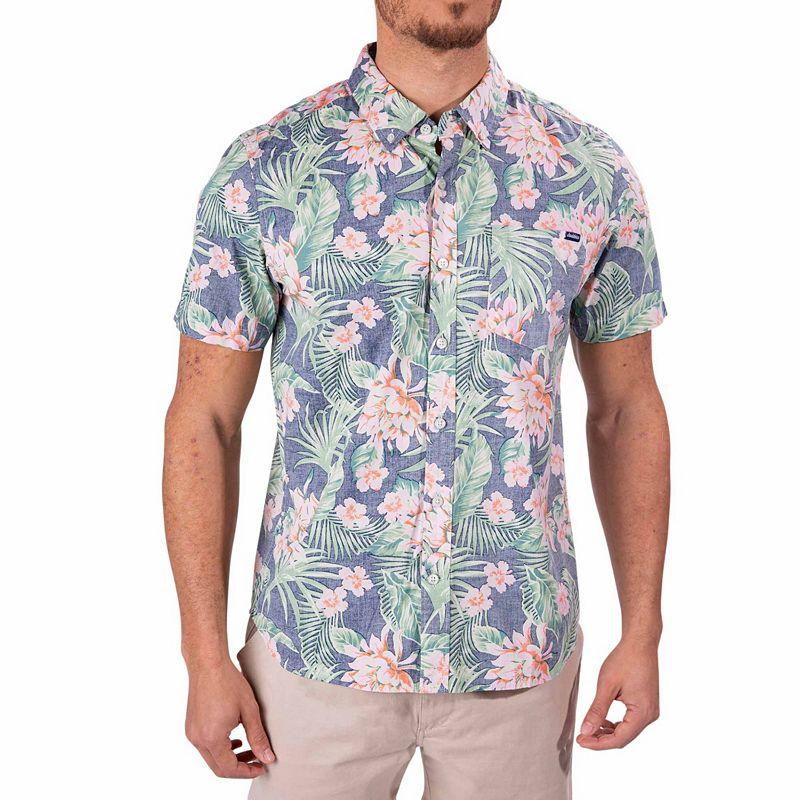 Men's Chubbies Short Sleeve Button Down Shirt, Size: Large, Floral Product Image