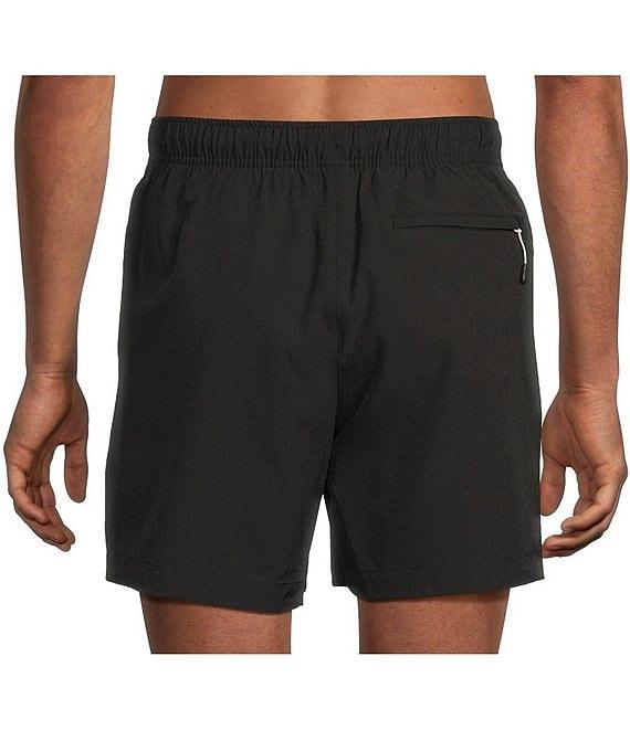 Caribbean Palmsway 6#double; Solid Swim Trunks Product Image