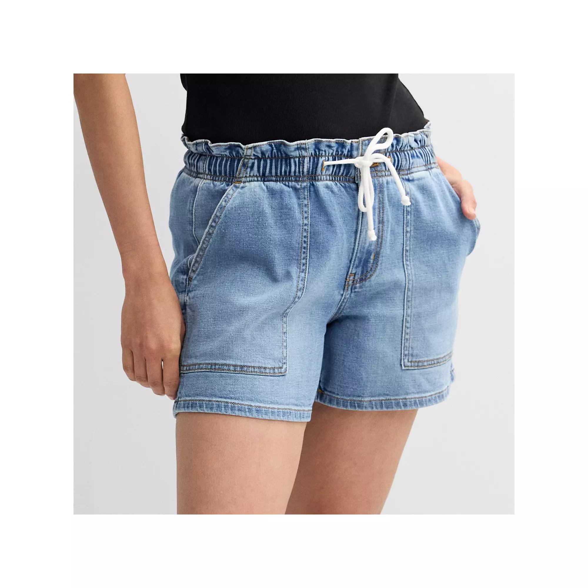 Women's Sonoma Goods For Life® Paper Bag Waist Shorts, Size: Small, Medium Blue Product Image