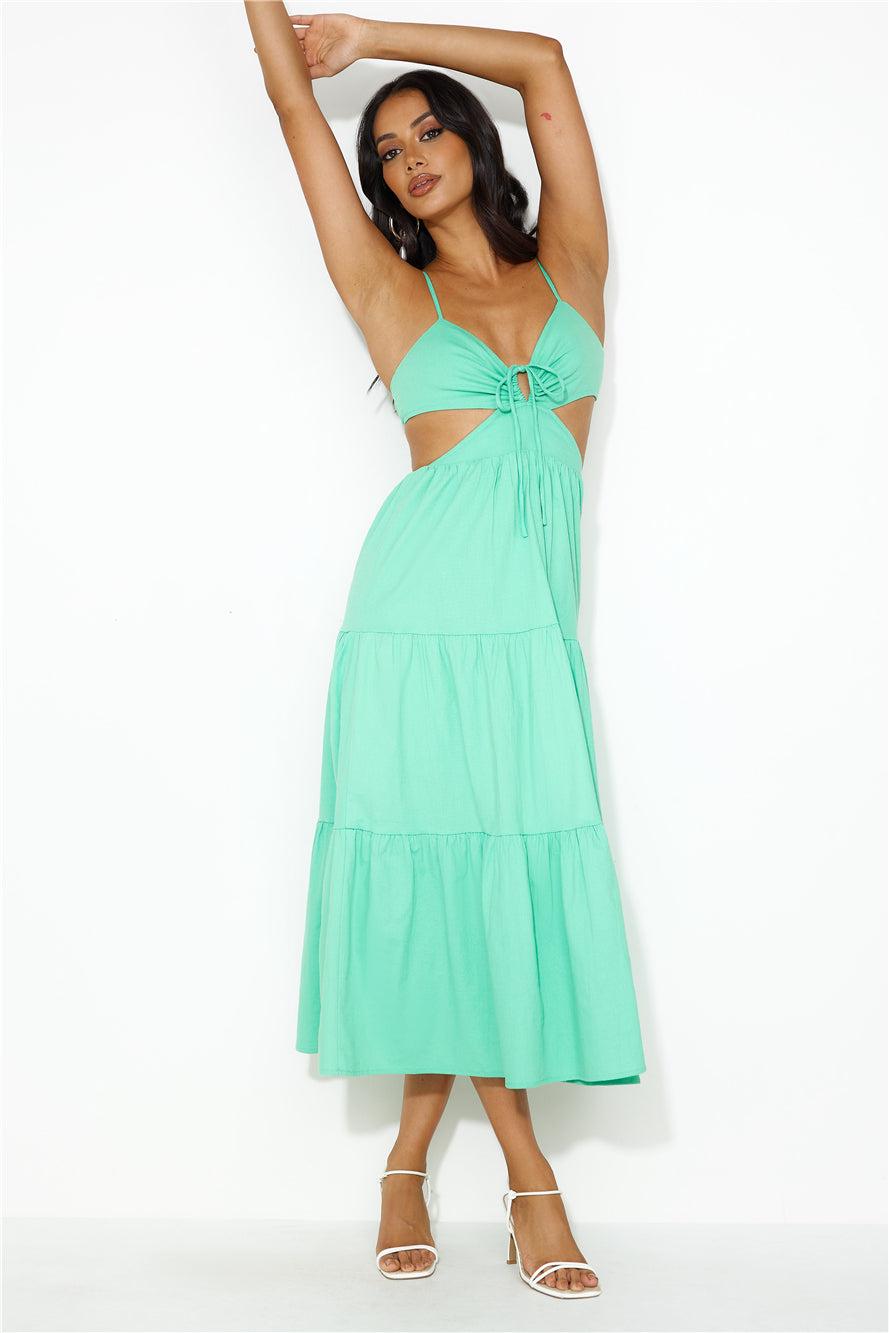 Loving Her Style Maxi Dress Green Product Image