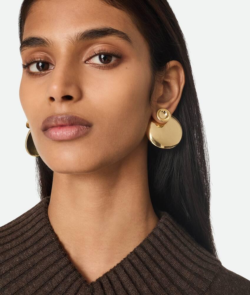 Women's Large Concave Earrings in Yellow gold Product Image