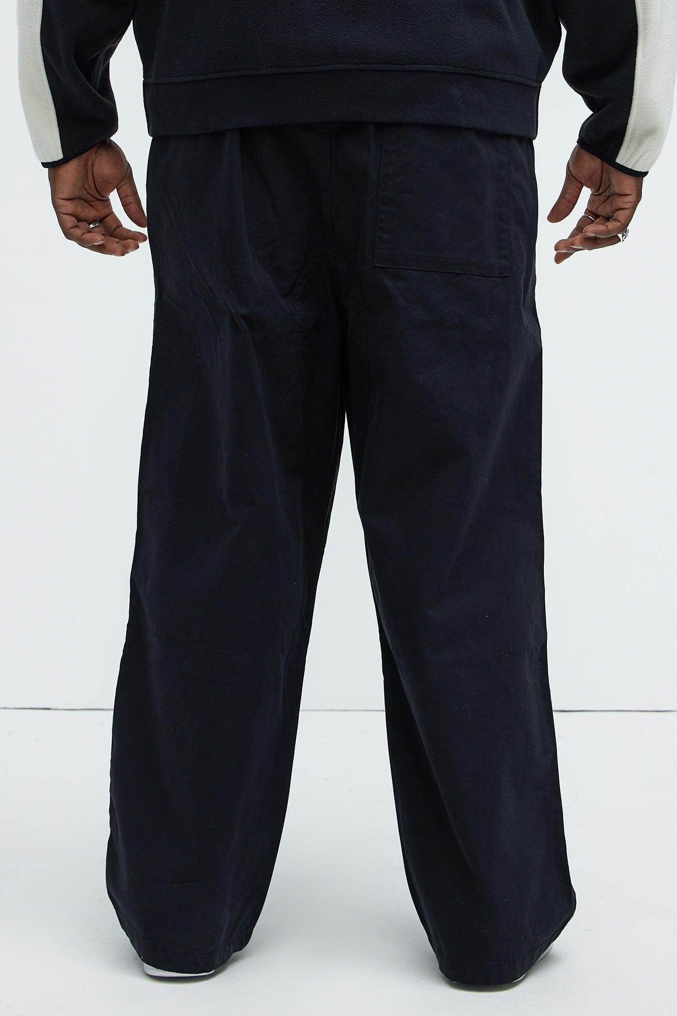 Barkley Belted Baggy Pants - Black Product Image