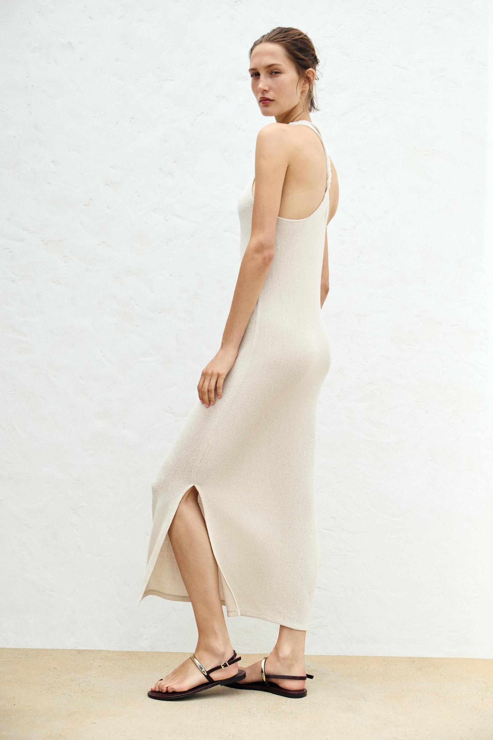 CUT-OUT KNIT MAXI DRESS Product Image