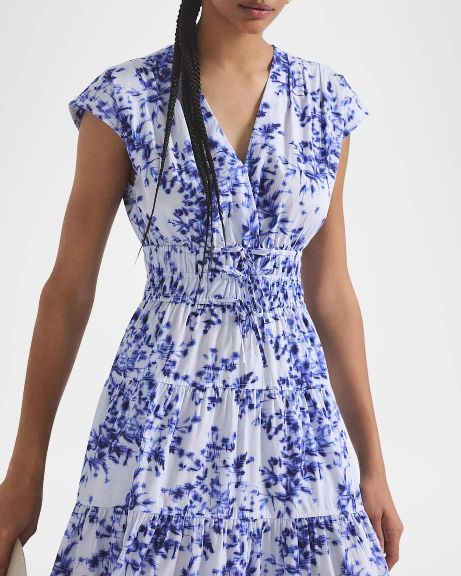 Fatima Cornflower Tiered Maxi Dress Product Image